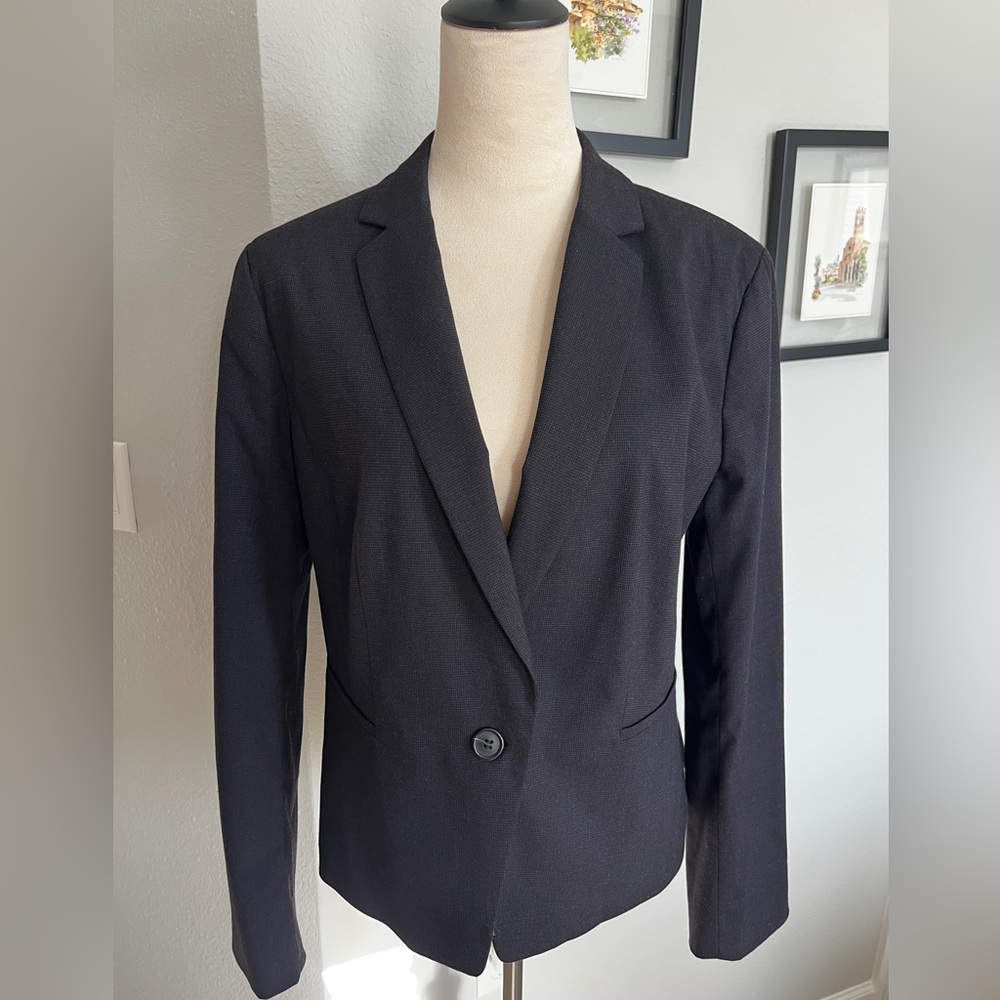 Ann Taylor Classic Blue Patterned Blazer